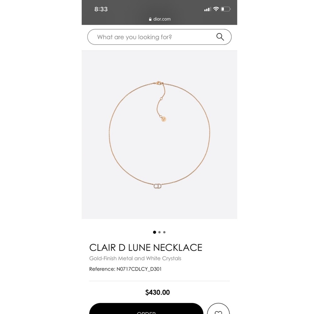 Dior Clair D Lune Necklace